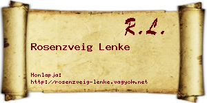 Rosenzveig Lenke névjegykártya